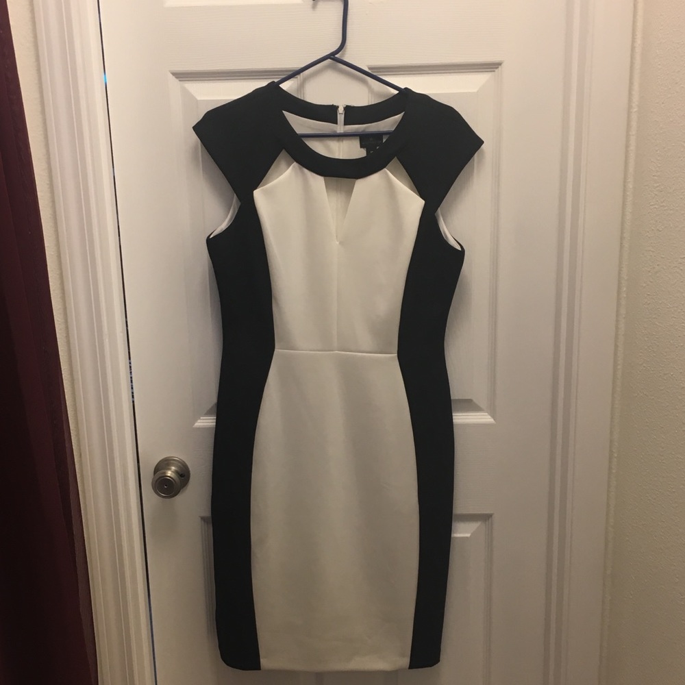 Black and white dress with cutouts
